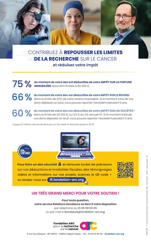 Fondation ARC — brochure IFI 2024 (4e de couverture)