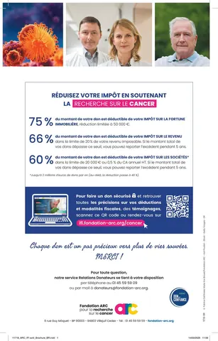 Fondation ARC — brochure IFI 2025 (4e de couverture)