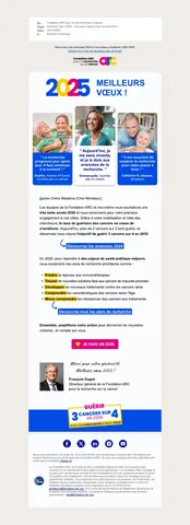 Fondation ARC — emailing Vœux 2025