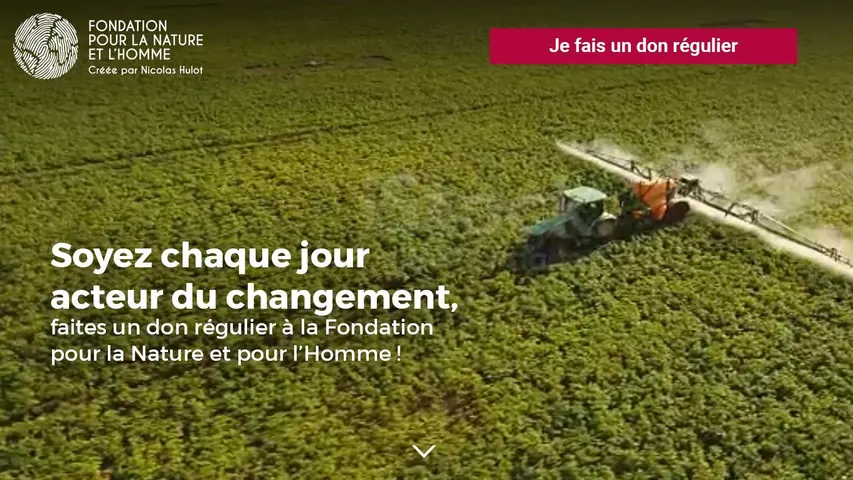 Fondation pour la Nature et l’Homme — landing page don régulier