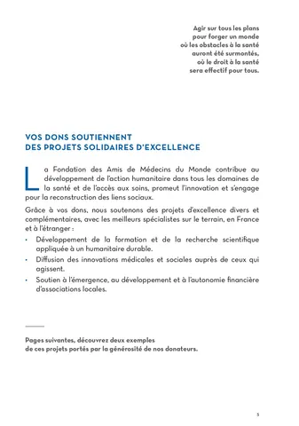 Médecins du Monde — brochure IFI (exemple page intérieure 3)