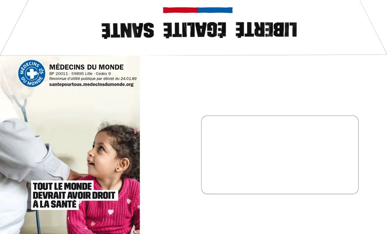 30 ans Médecins du Monde — enveloppe porteuse