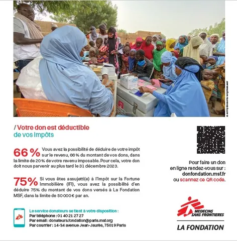 Médecins Sans Frontières — dépliant (4e de couverture)