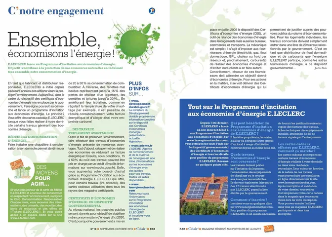 Presse professionnelle — E. Leclerc Consumer mag